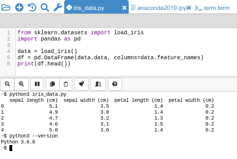 Using scikit learn from the command line to run Python code