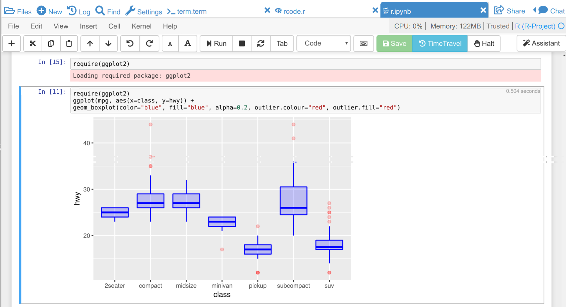 Using R in a Jupyter notebook